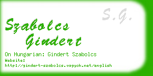 szabolcs gindert business card